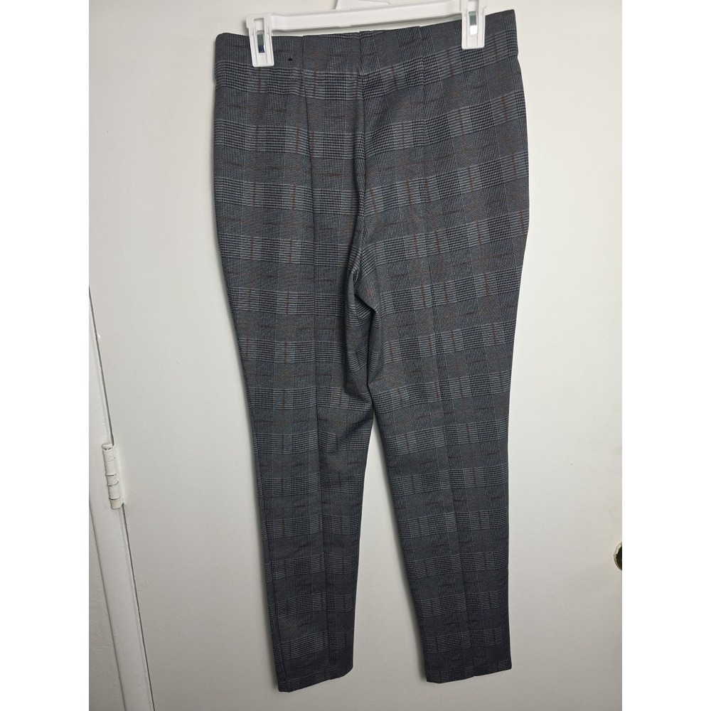 Women's Plaid Slacks/Pants Jones New York Medium Stretch Pull On False Pockets - Picture 2 of 6